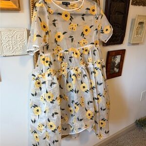 Sister Jane Kids Dress with Yellow Floral Design